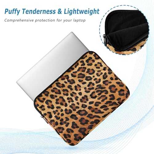 Funda para portátil 13-14 pulgadas con estampado leopardo amarillo miniatura 5