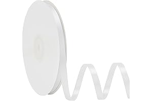 Double-Sided Thin White Satin Ribbon: Elevate Your Craftsmanship