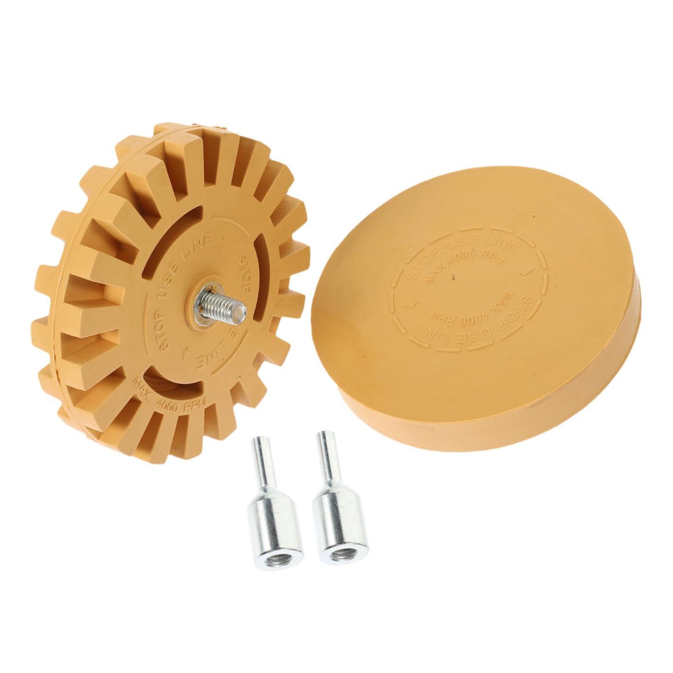 2 Stück Teiliges Gummirad Adhesive Remover für Auto und Motorrad Radiergummi Scheibe mit Schlitzdesign Langlebig Hitzebeständig Schnelle Kleberesteentfernung für Bohrmaschinen