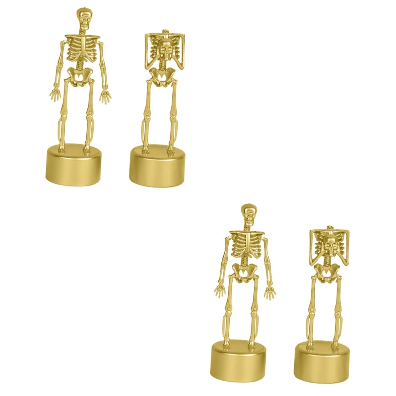 4 Piezas Trofeo De Soporte De Calavera Trofeos De Halloween Premios De Halloween Suministros para La Fiesta De Halloween Esqueletos Humanos El Plastico Accesorios Escritorio