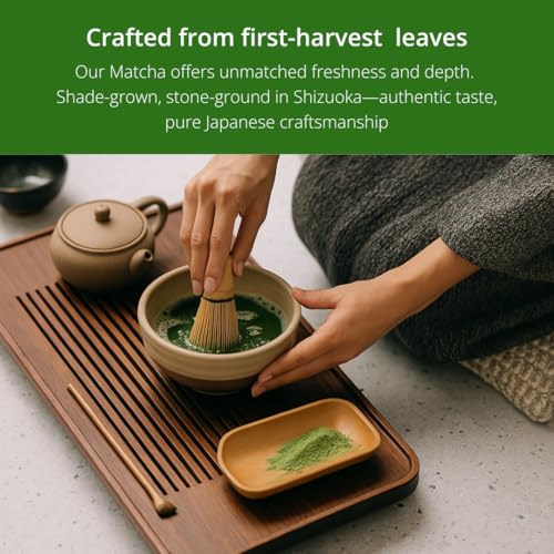 Image of Hermit - Ceremonial Matcha Tea Powder | Supreme Ceremonial Grade | 100% Pure Japanese Matcha Green | Sourced from Shizuoka, Japan | Net Weight: 30 Grams