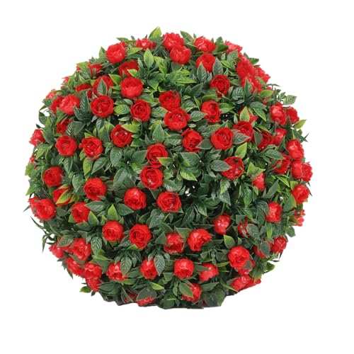 Artificial Boxwood Topiary Plant Balls Round Plastic Hanging Grass Ball for Home Wedding Decor Grass Ball Fake Plant Greenery Spheres Hanging Grass (style B, 12.99)