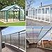 GHTCLDF 2x16ft Polycarbonate Roofing Sheet Greenhouse Panels, Greenhouse Roof Covering UV Resistant Rainproof Plastic Roofing for Gardening, Farming, Sunroom
