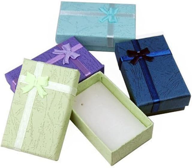 12Pcs Jewelry Box Paper Jewelry Gifts Boxes Assorted Jewelry Gifts Boxes for Jewelry Display-Rings Small Watches Necklace Earrings Bracelet Gift Packaging Box(Mixed Color)