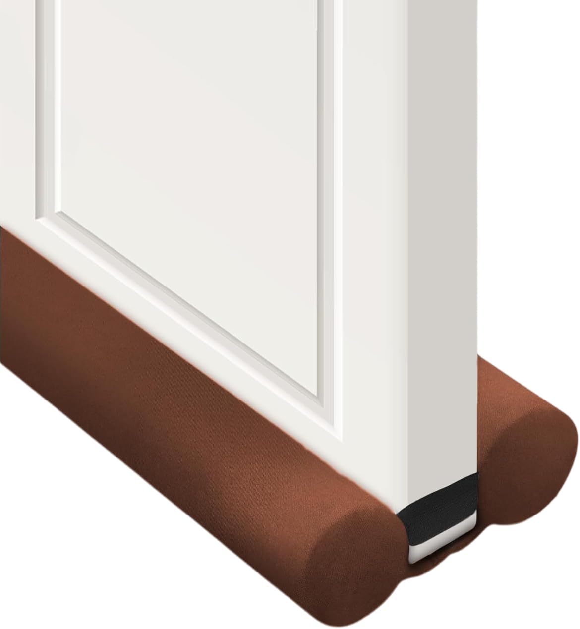 Door Draft Stopper, Brown, Pack of 2, Foam Cylinder Design, Size from 30" to 35", Easy Install,Gap Filler, Reduces Air Draft, Noise & Sound, Door Seal for Improved Insulation (Pack of 4)