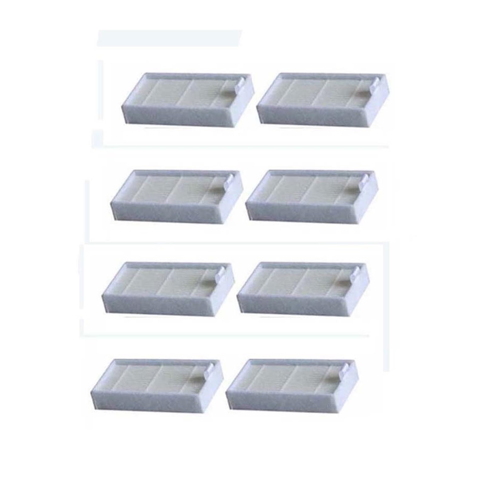 6 Piezas De Filtro De Esponja 4 Piezas De Cepillo Lateral Robot Aspirador, Compatible Con Ilife, V55 V50 V5 V5s V3 V3s Pro X5 Reemplazo For Reemplazo De Filtro(8 hepa filter)