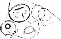 Vista 1 de LA Choppers Kit completo de manillar de cable/línea/cableado negro para barras Mini Ape en modelos sin ABS LA-8110KT2A-08B