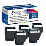  PREMIUM CARTOUCHE - x5 Toners - C540H1KG (x2) + C540H1MG + C540H1CG (Noir (x2) + Cyan + Magenta + Jaune) - Compatible pour Lexmark C540 C543DN C544DN