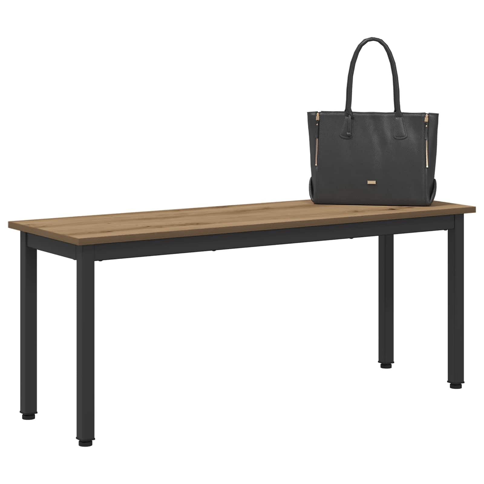Ławka materiał drewnopochodny dąb 110 x 35 x 45 cm
