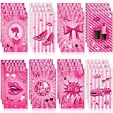 Cholemy 24 Pcs Hot Pink Mini Notebooks Bulk Pink Girl Party Mini Spiral Notepads Pink Party Pocket Notebooks Princess Small Notepads for Office School Classroom Birthday Pink Princess Party Supplies