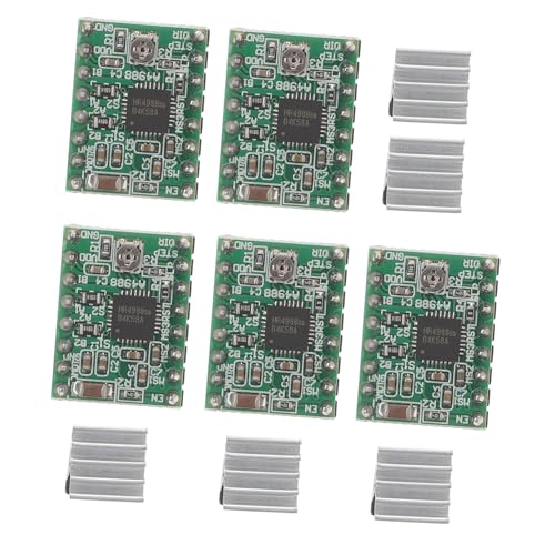 BUGUUYO 5pcs Stepper Motor Driver Module with Heat Sink for Printer Cnc Machines Adjustable Control Overcurrent and Shor