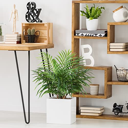 Mosade Artificial Palm Tree 28”Fake Potted Areca Palm Plant With Handmade Seagrass Basket, Perfect Faux Tree Home Décor For Indoor Outdoor Office Porch Balcony Bedroom Bathroom Gift,2Pack #TOP3