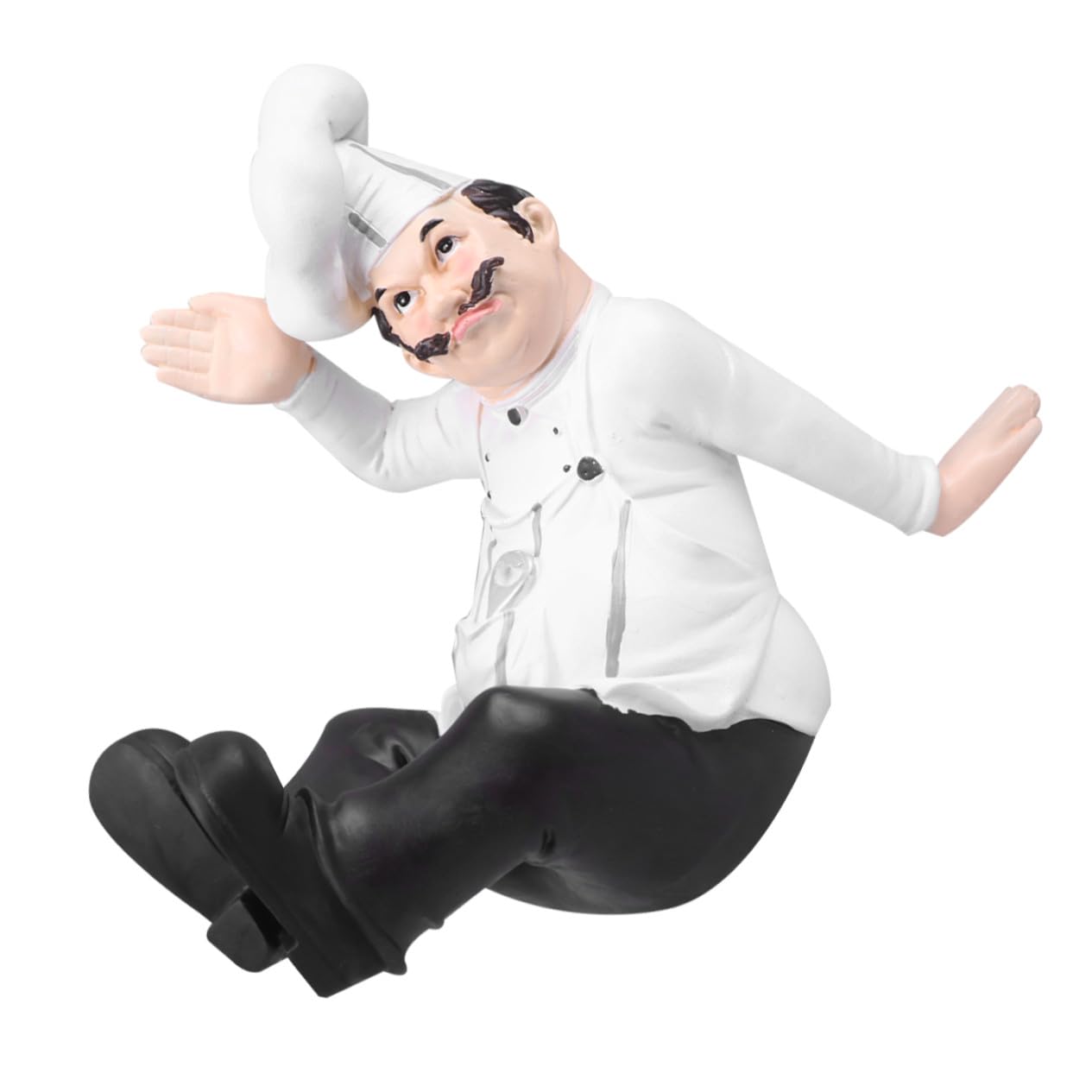 Hemobllo Chef Stabile Statuetta in Resina Stile Europeo Ornamentale per Decorazione Tavolo Casa e Pasticceria e Adatto a Ambienti Domestici