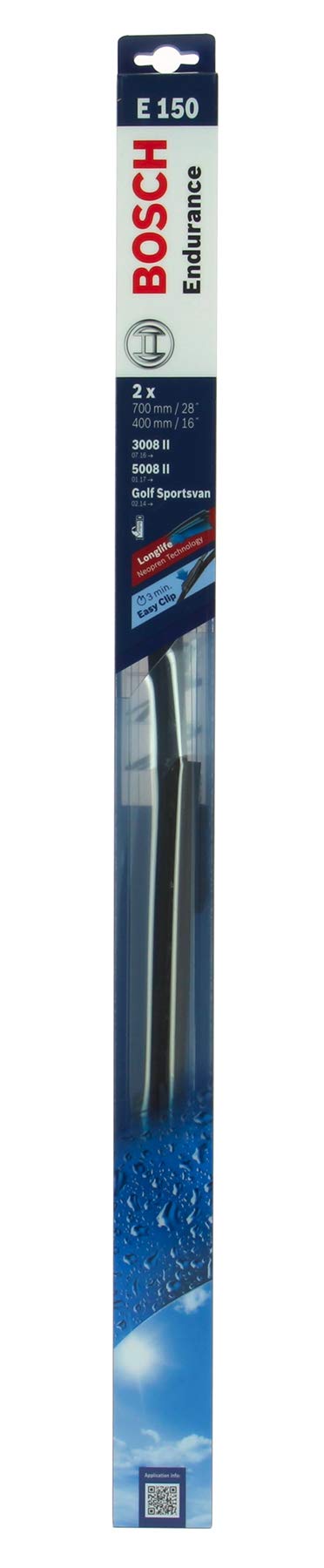 Bosch 647850 - Juego de 2 escobillas para limpiaparabrisas