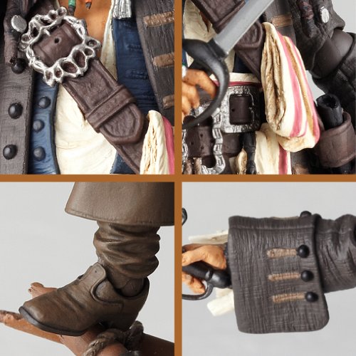 Figura de acción Jack Sparrow Revoltech Poseable miniatura 3