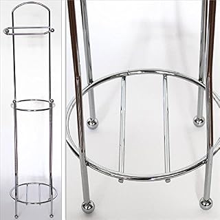 Free Standing Toilet Roll Holder & Multi Toilet Roll Storage Chrome Finish