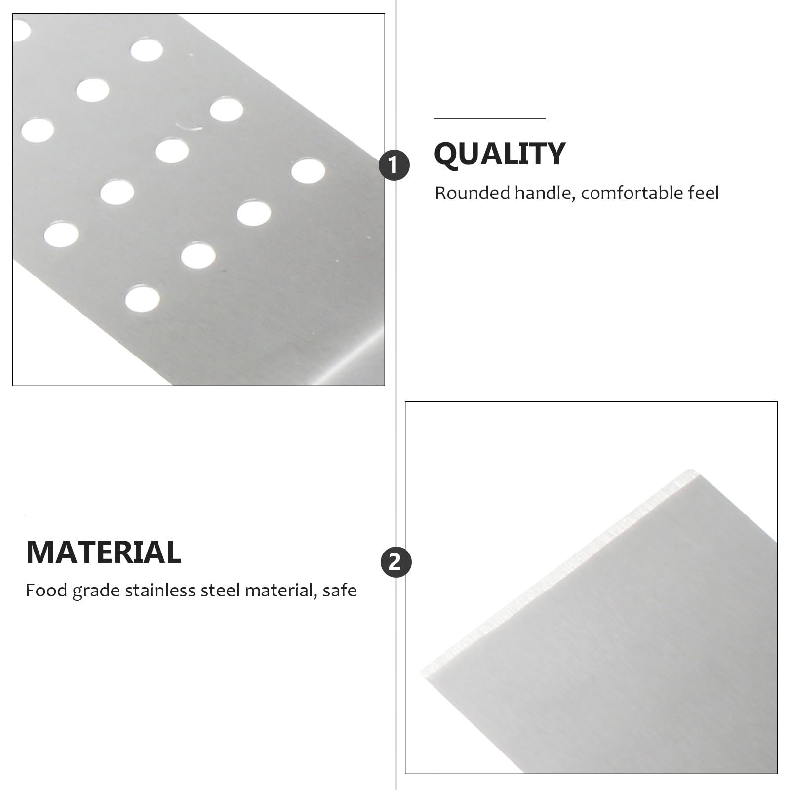 DOITOOL Pala per Pizza Design Perforato e Manico Scorrevole in Inossidabile Set 5 Utensile da Cucina per Pizza e Torte da