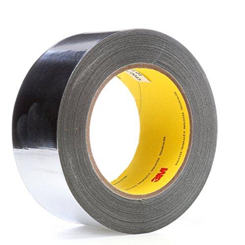 Image of 3M 81565-case Foil /GLASS Cloth Tape, 50mm x 33 M 7.3 mil, Aluminum Foil Laminated to GLASS Cloth, Silver (Pack of 4)