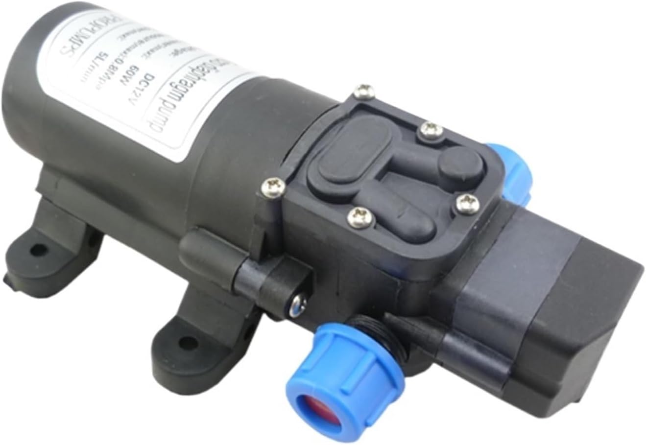 60W 5L/min 72.5psi diaphragm high pressure mini 12v 24 volt water pump self priming(Pressure switch type,12V)