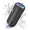 Ortizan Bluetooth Lautsprecher mit Licht, Musikbox Tragbarer Bluetooth Box mit IPX7 wasserdicht, Dualen Bass-Treibern…