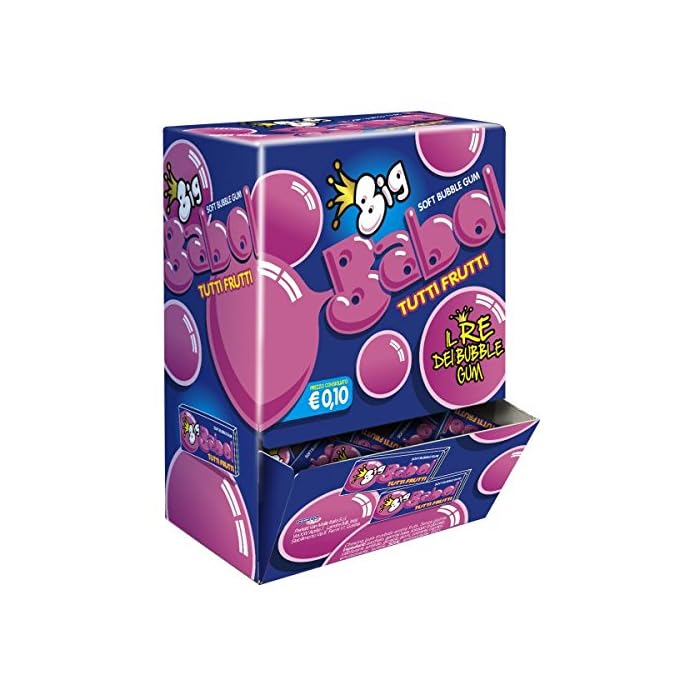 Buy 200 CHEWING GUM BIG BABOL TUTTI FRUTTI BUBBLE GUM SOFT STRAWBERRY