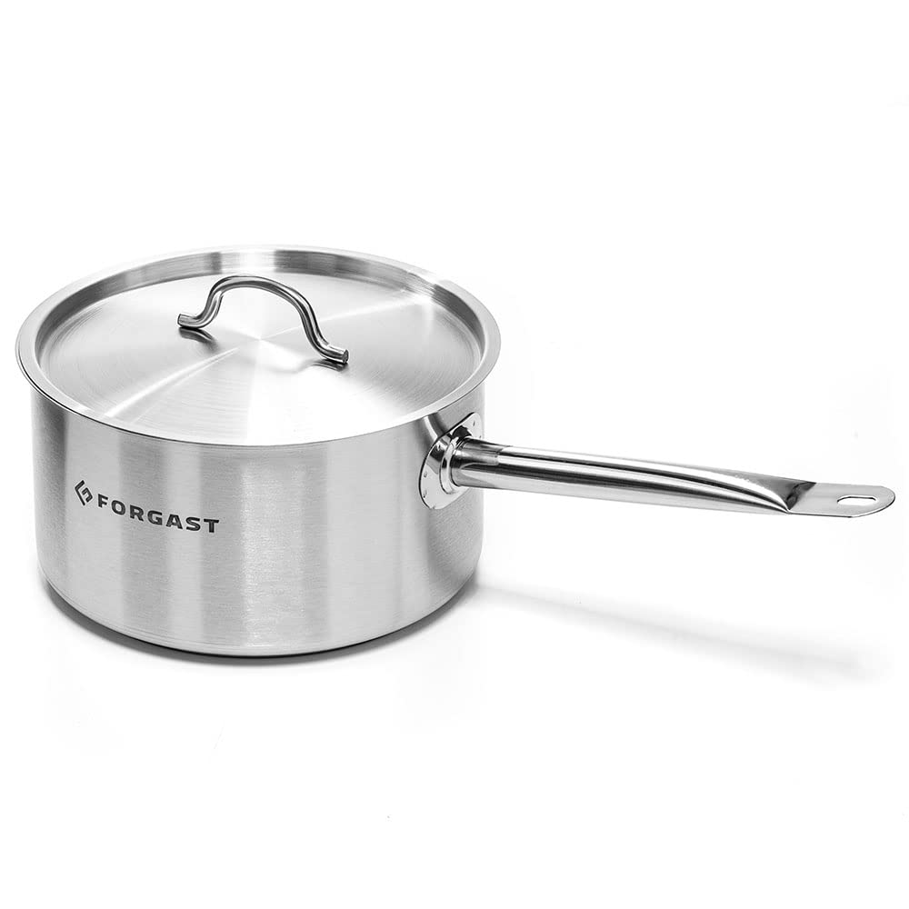 Casserole avec Couvercle Inox 6 Litres 24 cm Induction Marmite | Grand Faitout Professionnel 3 Couches, Poignée Isolante, Casserole Tout Feux, Lave-Vaisselle, Traiteur