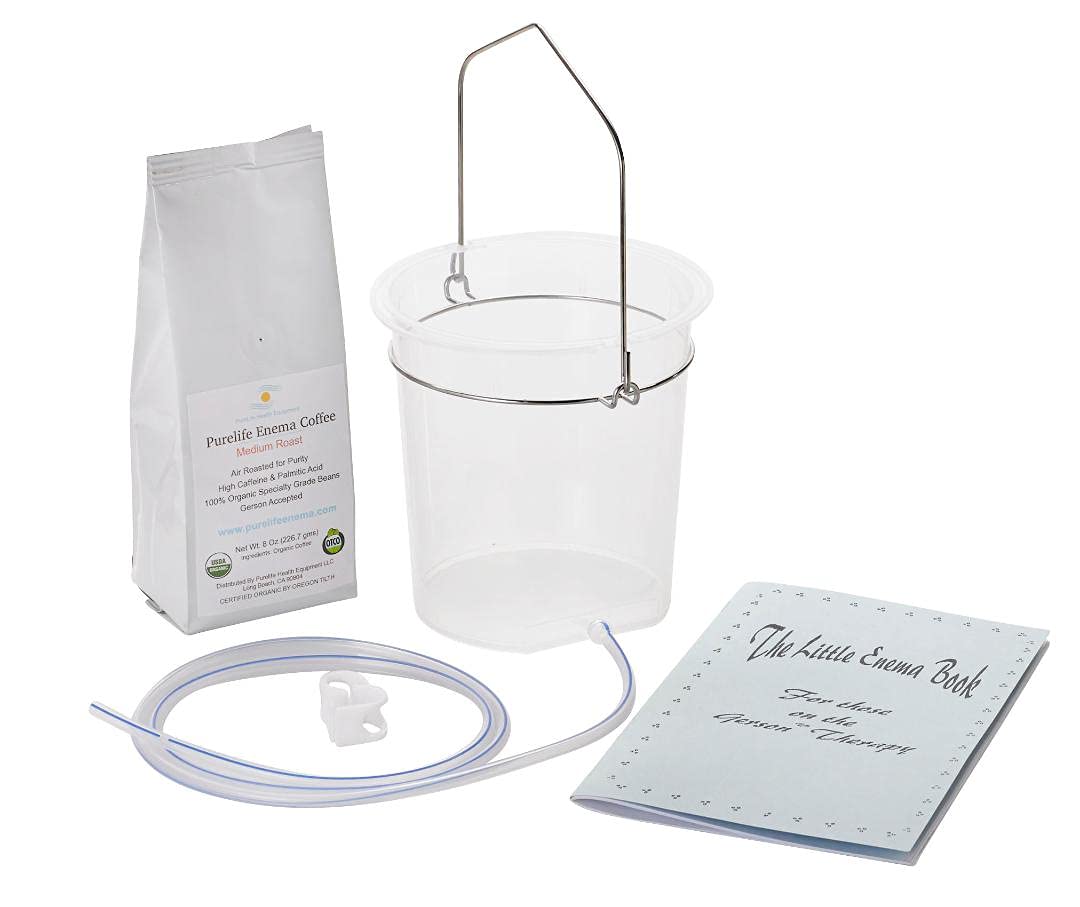 Buy Best Coffee Enema Kit for Gerson Therapy/ 4 FT Silicone Colon Tube
