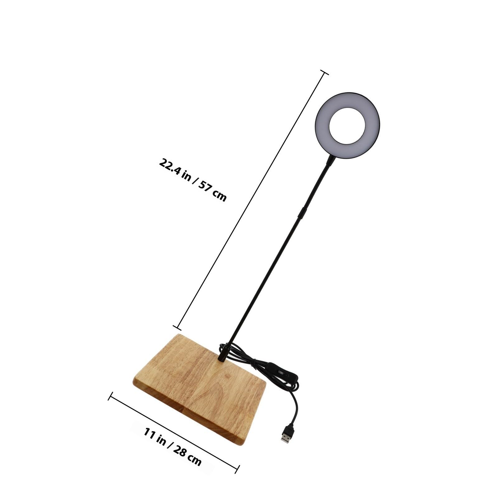 Toyvian Lampe pour Plantes Aquatiques en Bois et Alliage D'aluminium, Éclairage LED pour Aquarium, Effet Lumineux, Facile à Déplacer, pour Aquarium D'intérieur