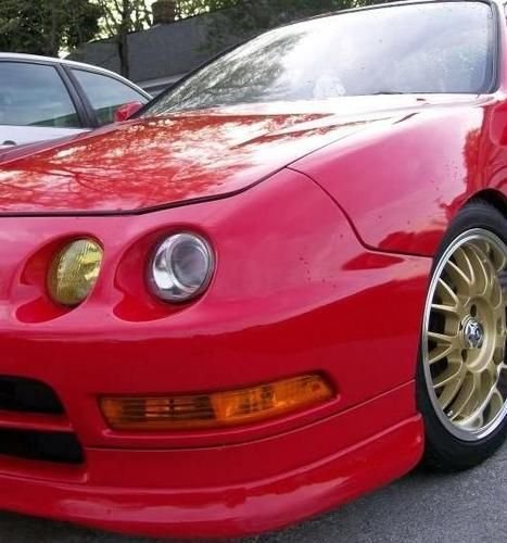 Precut Vinyl Tint Cover for 1994-1997 Acura Integra Headlight High Beams (Yellow)