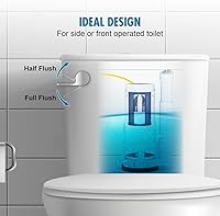 Vista 2 de Válvula de descarga doble de 2 pulgadas, kit convertidor de mango de metal, kit de reparación de inodoro con certificación UPC y CUPC, para uso