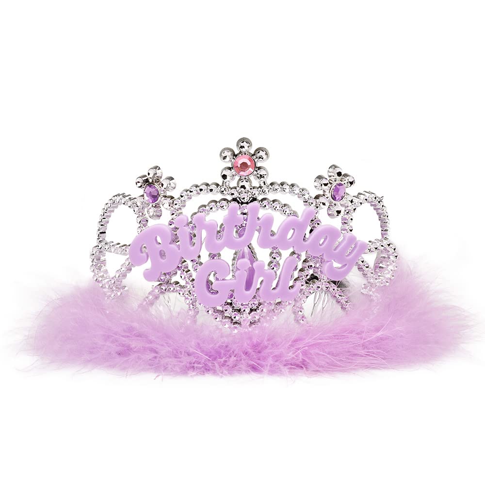 xo, Fetti Birthday Girl Tiara | Acrylic + Purple Fur Crown, Birthday Supplies, Bday Girl Decoration, Princess Party Celebration