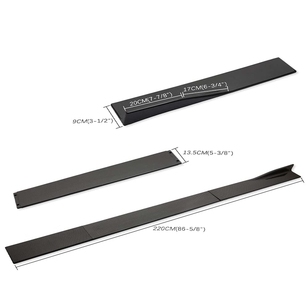 Side Skirt Extensions Universal Carbon Fiber - 2.2M Body Kit For Audi ...