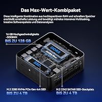 GEEKOM AI Mini PC IT13 Max[3 Jahre Garantie] mit Intel U9-185H, DDR5 RAM(Max. 128GB) & 1TB SSD(bis zu 4TB), Mini PC Windows 11 Pro mit Intel Arc Grafik, Dual 2.5G LAN, 2× USB4(20Gbps), WiFi 7, 8K – Ansicht 6