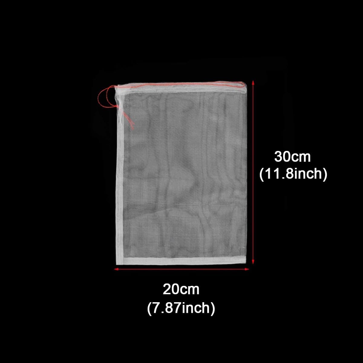 ECYC Ltd 50 Pcs White Fruit Protection Bags, Nylon Netting Bags Garden Plant Mesh Bags with Drawstring Fruit Cover Mesh Bag Reusable Fruit Tree Bag for Fruit Trees, Plant, Vegetables, 7.87" x 11.8"