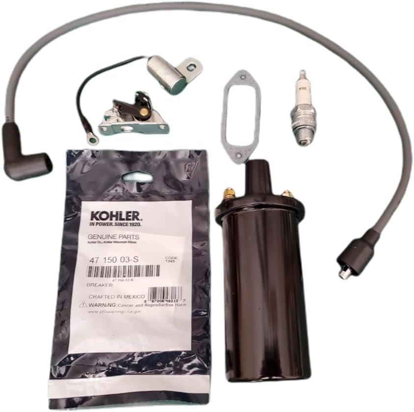 Coil, Points, Condenser, Spark Plug Wire for K141 K161 K181 K241 K301,Replacement for Kohler OEM