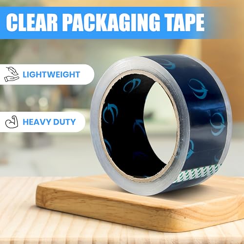 Genesis Global Logistics Clear Packing Tape, 12 Rolls Heavy Duty Packaging Tape for Shipping Packaging Moving Sealing, Thicker Clear Packing Tape, 1.88 Inches Wide, 60 Yards Per Roll