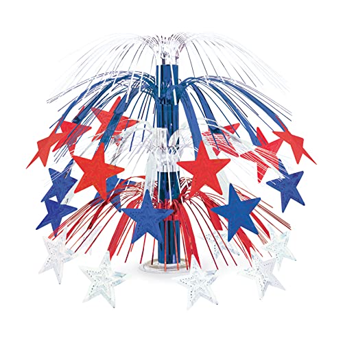 Beistle Red White Blue Star Cascade Centerpiece, 18-Inch #TOP29
