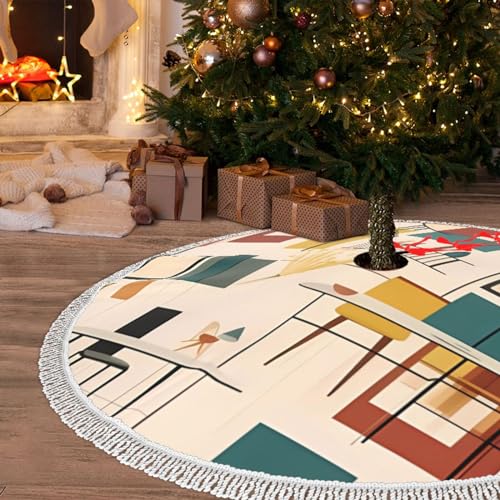 Tapis de sapin de Noël imperméable 121 cm pour déco de ferme