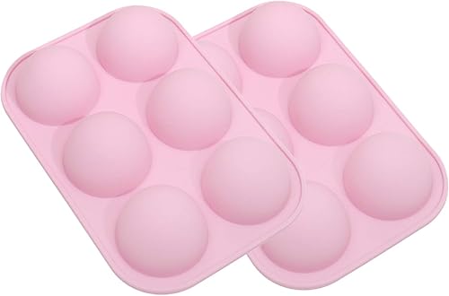 Molde de silicona semiesfera de 6 cavidades para hacer bombas de chocolate caliente, pasteles, gelatina, pudín, jabón hecho a mano, molde de media