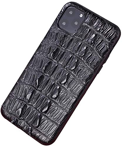 Coque crocodile iPhone 12 Pro étui luxe en cuir véritable palme caudale