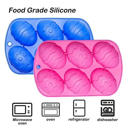 Homyplaza 4 Pack Easter Silicone Mold Sets, Non-Stick Easter Egg Shaped Silicone Cake Mold Chocolate Mold Diy Baking Moulds For Easter Party #TOP1