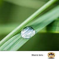 Vista 4 de Kit de lentes para cámara de celular 3 en 1, gran angular, macro, ojo de pez, universal para teléfonos inteligentes iPhone, Samsung, Android (Oro)