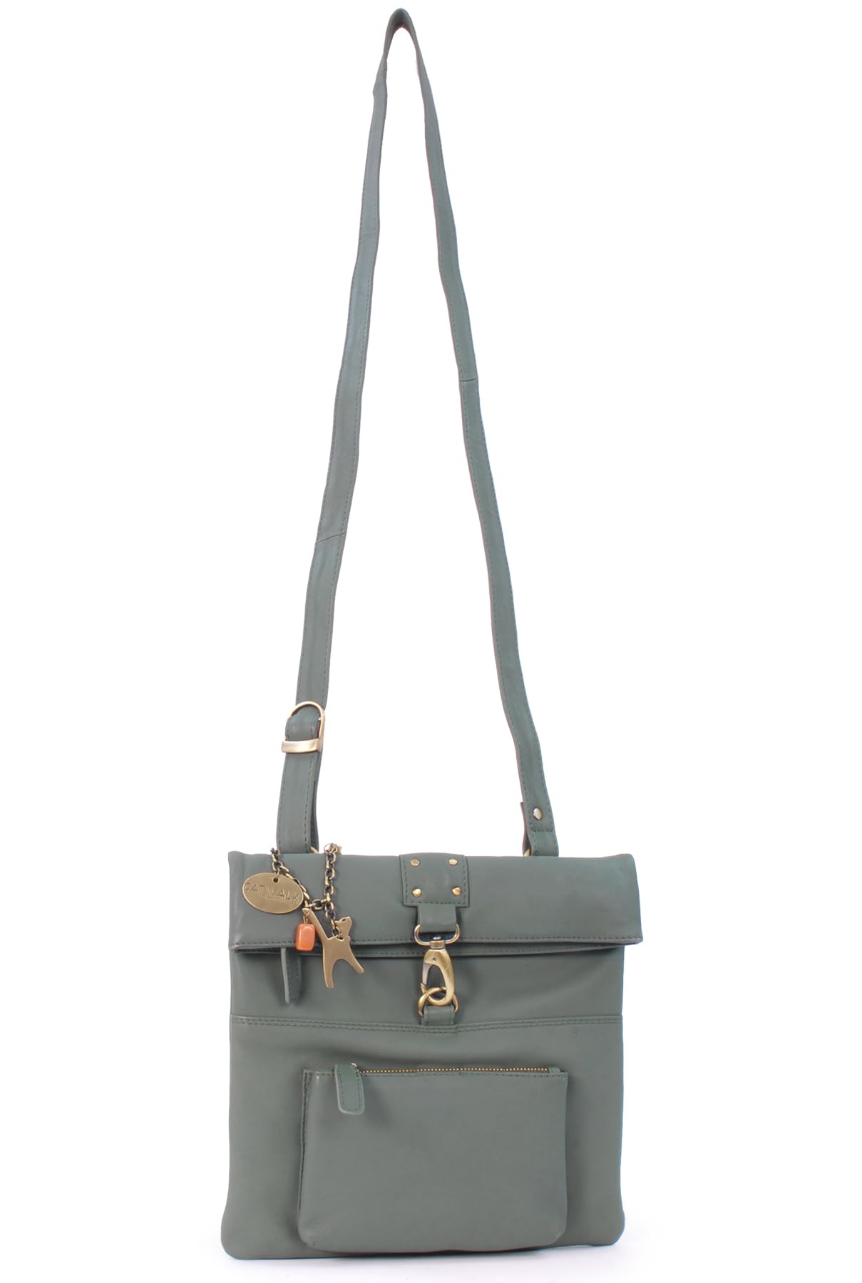 Catwalk Collection Handbags - Damska Skórzana Torebka Antykradzieżowa Crossbody - Mała Torba Listonoszka - Regulowany Pasek - Dispatch