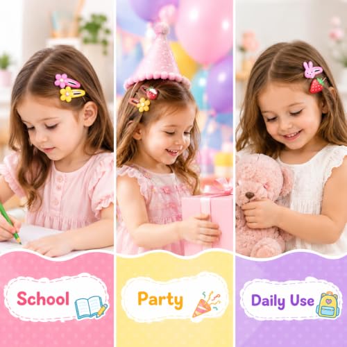 Image of Multicolor Tic-Tac Hair Clip For Baby Girls, Toddler Girls & Women Pack of 20 (BABY CLIP)