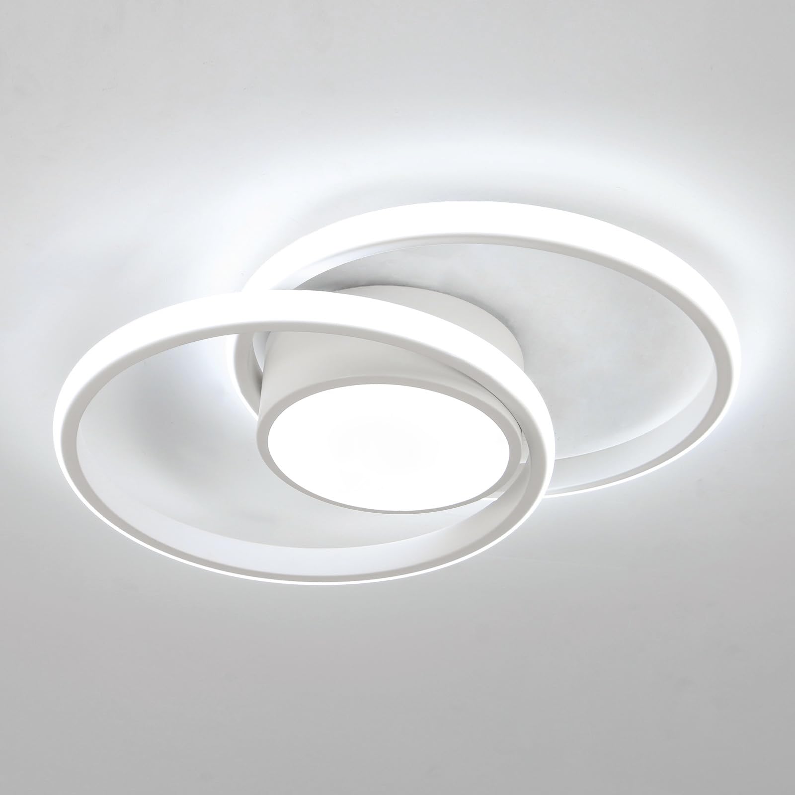 Plafón LED Techo Moderno, Lámpara de Techo LED Redondo 42W 4700LM, Luz de Techo Moderna de Acrílico Blanco para Dormitorio Cocina Sala de Estar, Blanco Frío 6500K, 40CM