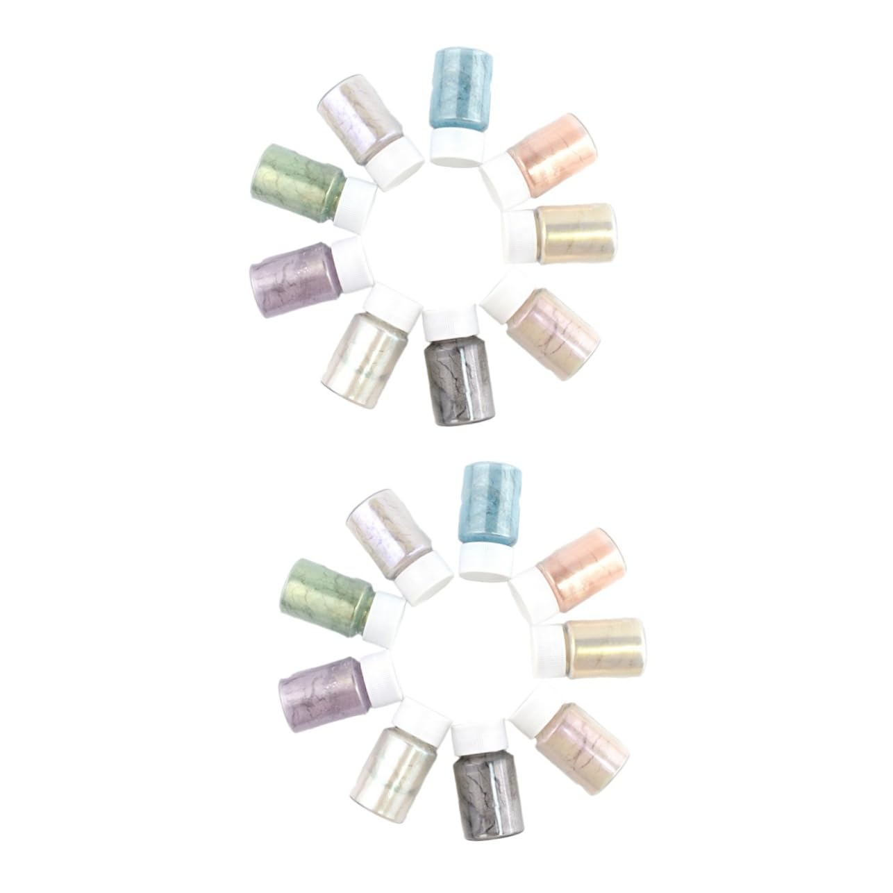 SHINEOFI 18stücke Teiliges Mica- -set Für Epoxidharz Und Kosmetik Farbpigmente Strahlenden Farben Hautfreundlich Für -projekte Und Kreative Anwendungen