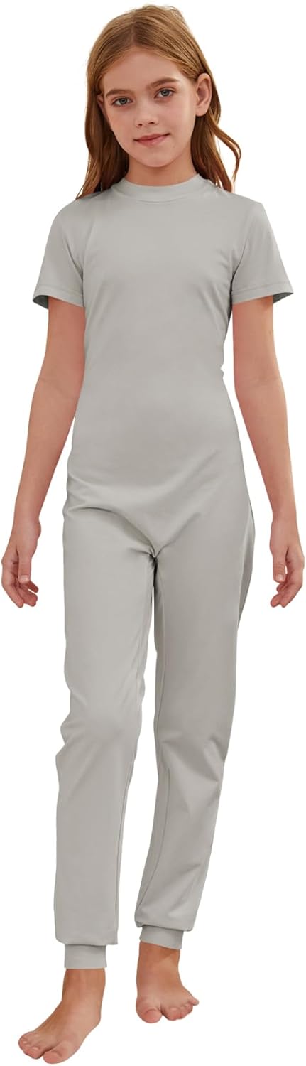 Adaptive Clothing for Kids with Special Needs Back Zip Jumpsuit Short Sleeve Rompers