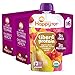 Happy Tot Organic Stage 4 Fiber & Protein, Pears/Raspberries/Butternut Squash/Carrots, 4 Ounce (Pack of 16) - Packaging May Vary