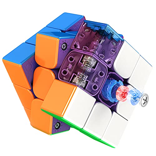 CuberShop Moyu WeiLong WRM 2021 MagLev (Purple Internal) 3x3 Magnetic Speed Cube, moyu WR MagLev 2021 New 3x3 Flagship Stickerless, Upgraded Pro Version of Moyu WR M 2021 (WRM2021 Mag Lev Pro Version)