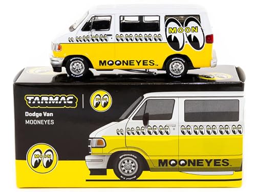 Modelo a escala 1:64 Van blanco y amarillo Mooneyes miniatura 1